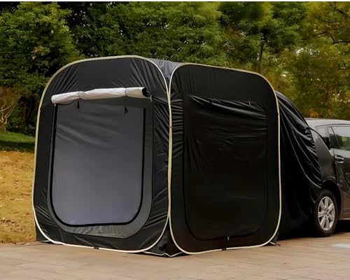 EastEamily 車載テールテント SUV車キャンプテント 200x200x200.3cm 3-4人使用 簡易テント 日よけ 防水・UV機能 簡単設営 収納に便利 リヤゲートタープ ポップアップ アウトドアキャンプ 地震 台風 防災グッズ 日本語説明書付き